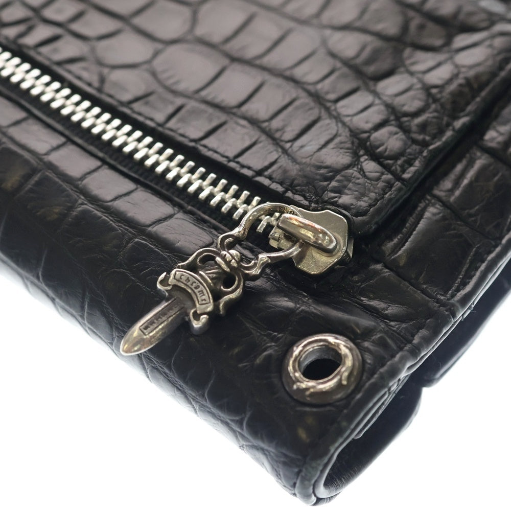 CHROME HEARTS(クロムハーツ) WAVE WALLET ALLIGATOR ウェーブウォレット アリゲーター ロングウォレット 財布 ブラック