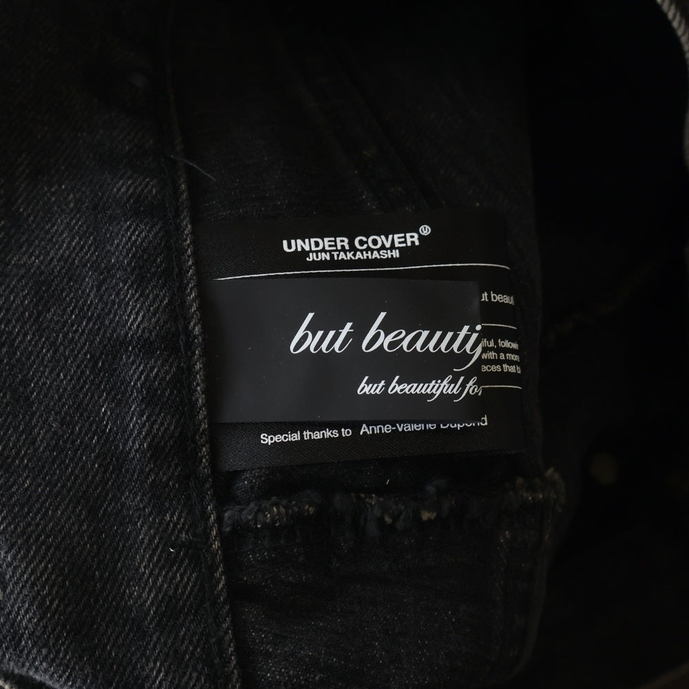 UNDERCOVER(アンダーカバー) 26SS BUT BEAUTIFUL 復刻BUT ビーズ刺繍加工デニムパンツ ブラック UC1F4503-2