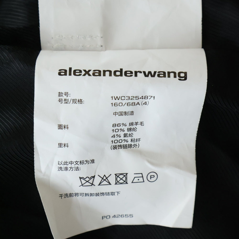 ALEXANDER WANG(アレキサンダーワン) タックチェックパンツ レディース グレー 1WC3254871