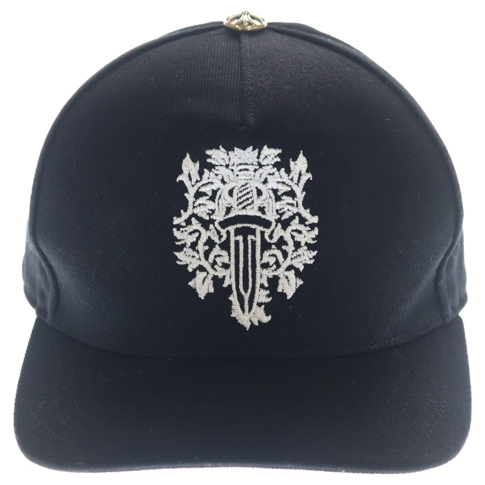 CHROME HEARTS(クロムハーツ) TRUCKER CAP デニムトラッカー ヴァインダガー刺繍 クロスボール付き キャップ ブラック