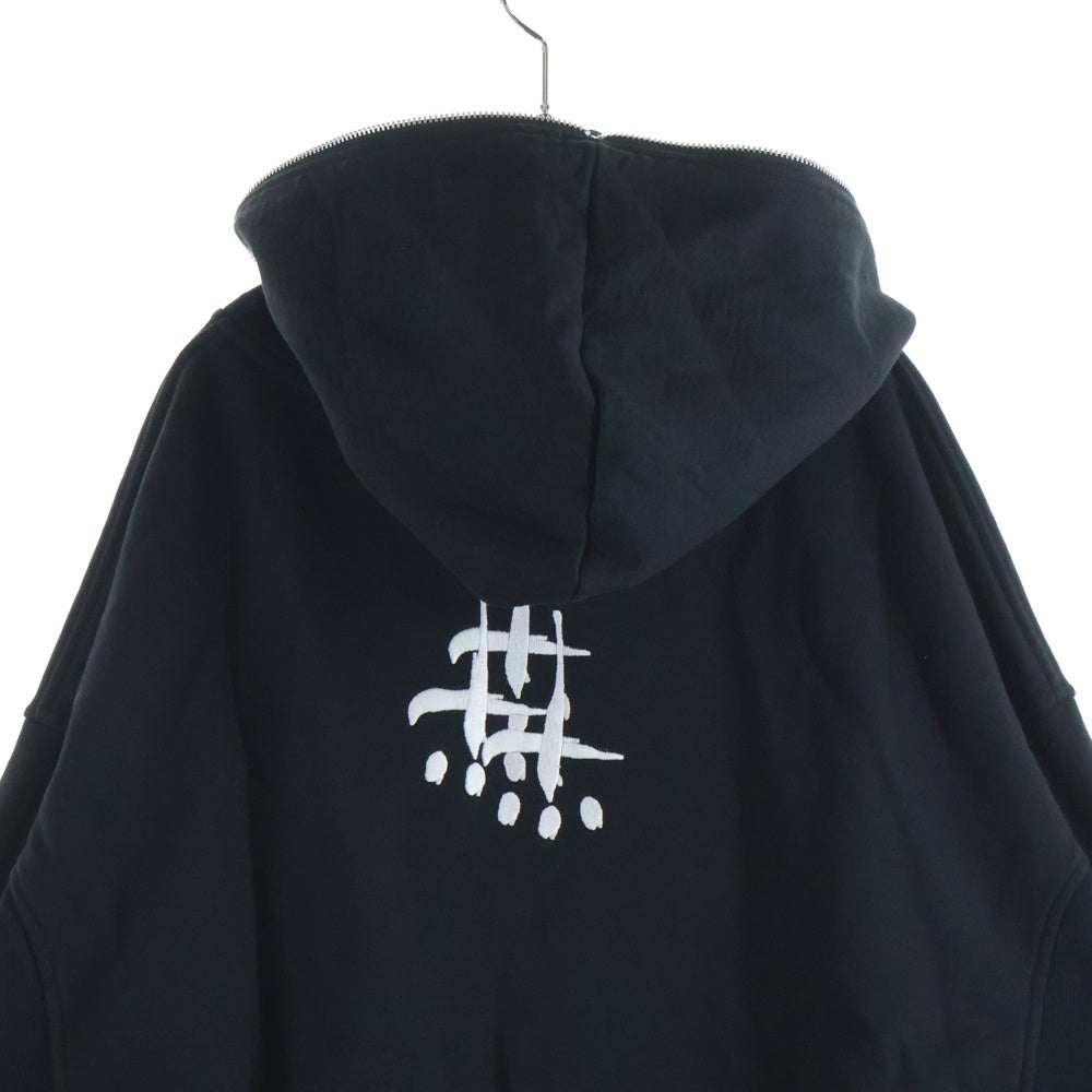 cvtvlist(カタリスト) ロゴ刺繍 Zip Hoodie フルジップパーカー ブラック 2501010301