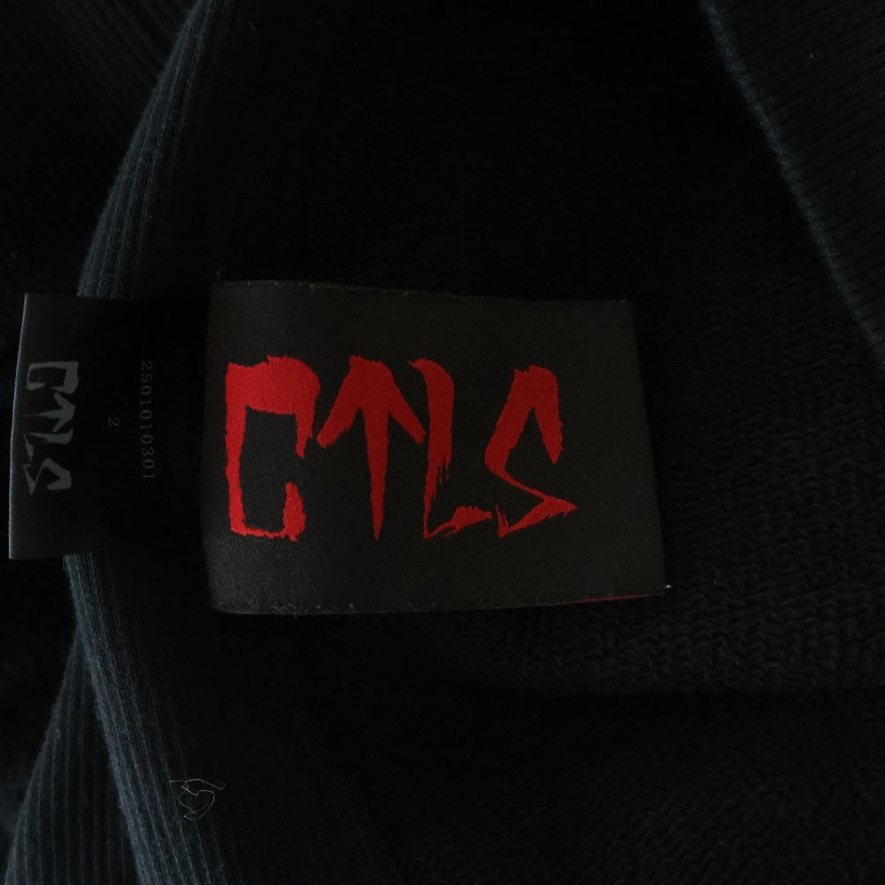 cvtvlist(カタリスト) ロゴ刺繍 Zip Hoodie フルジップパーカー ブラック 2501010301