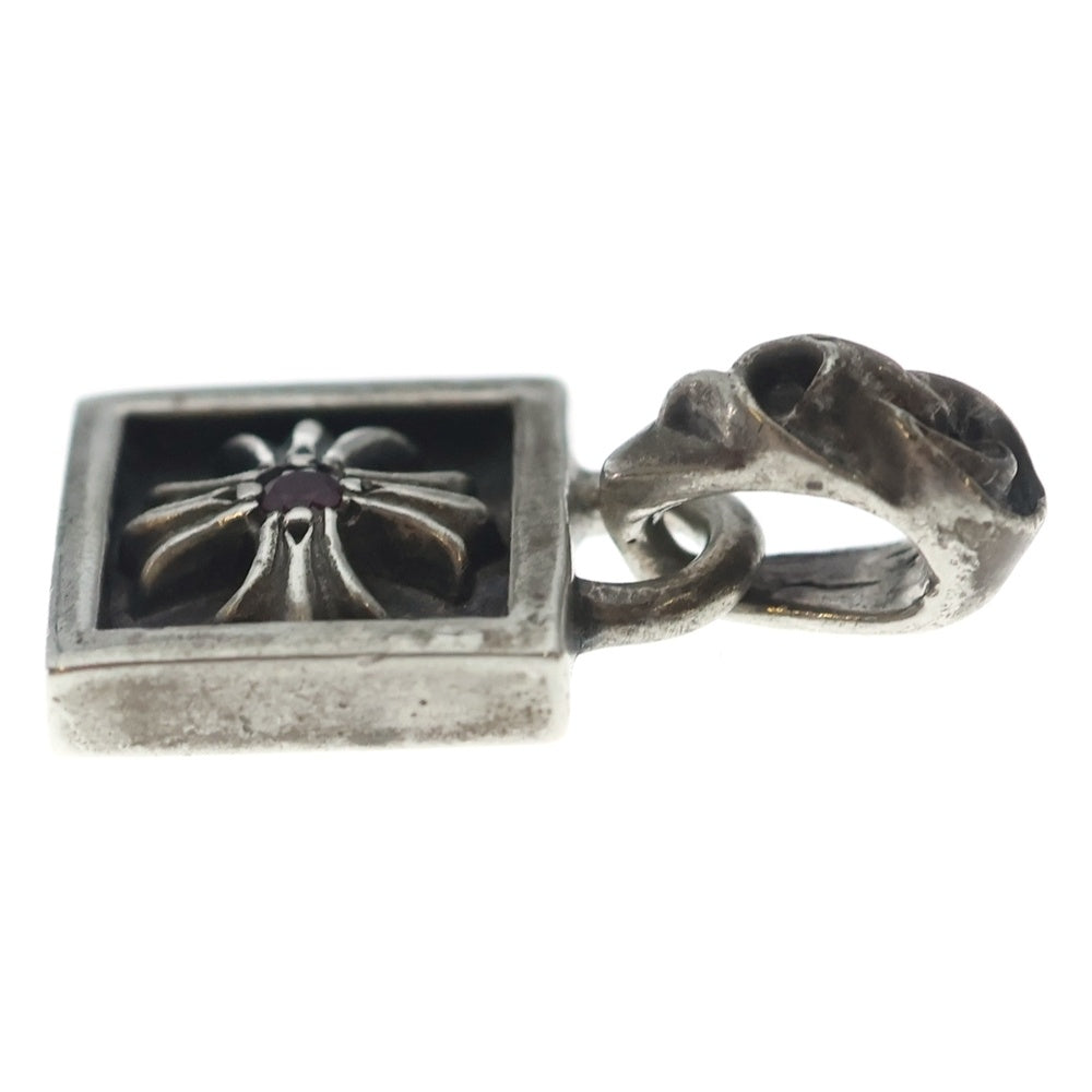 CHROME HEARTS(クロムハーツ) FRAMED CH PLUS 1RBY フレームドCHプラス 1ルビー ネックレストップ シルバー
