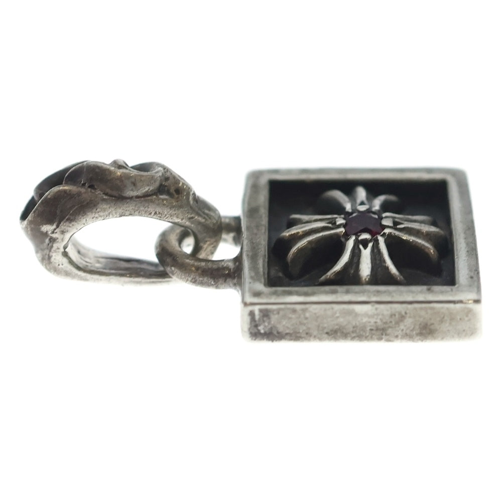 CHROME HEARTS(クロムハーツ) FRAMED CH PLUS 1RBY フレームドCHプラス 1ルビー ネックレストップ シルバー