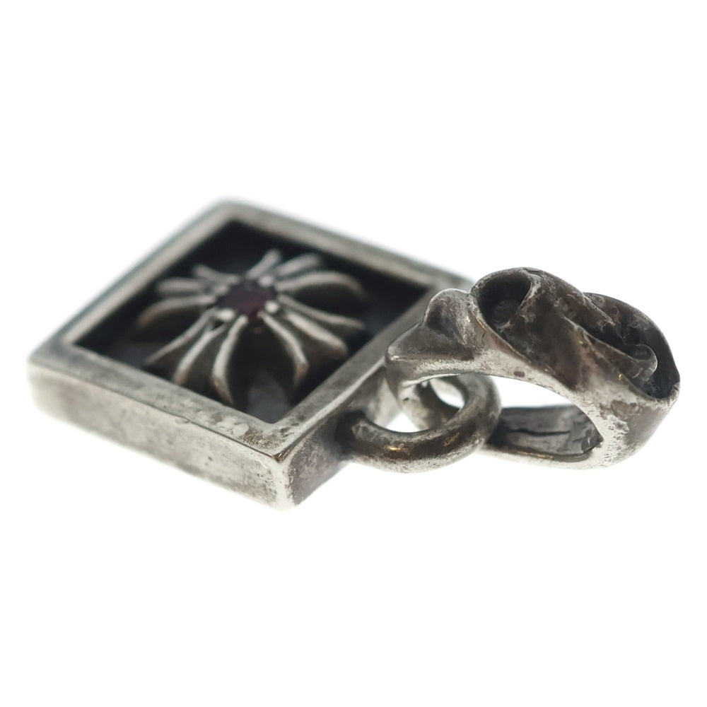 CHROME HEARTS(クロムハーツ) FRAMED CH PLUS 1RBY フレームドCHプラス 1ルビー ネックレストップ シルバー