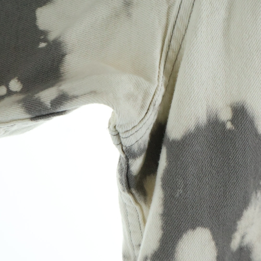 SUPREME(シュプリーム) 25SS Hooded Denim Shirt Bleached ブリーチ加工 デニムフーディーシャツ グレー