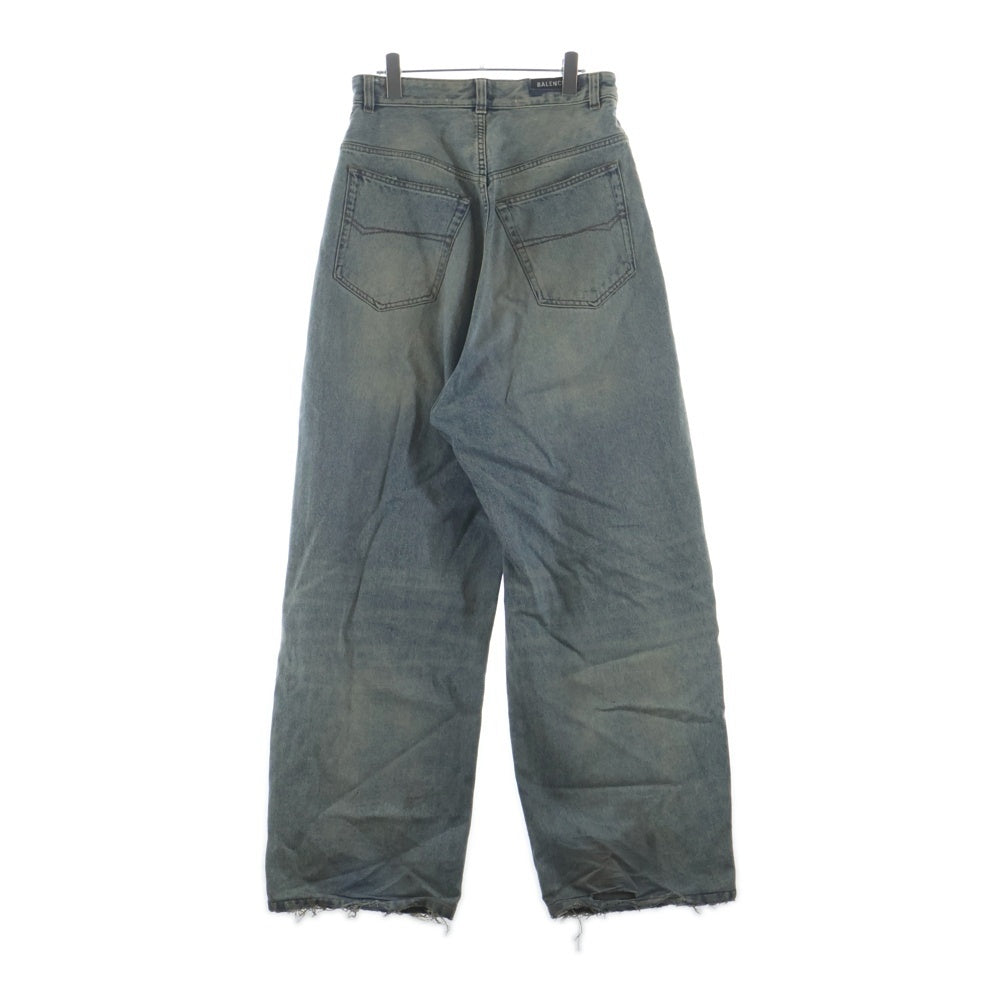 BALENCIAGA(バレンシアガ) 22AW プルアップワイドバギーデニムパンツ インディゴ 704282 TDW14