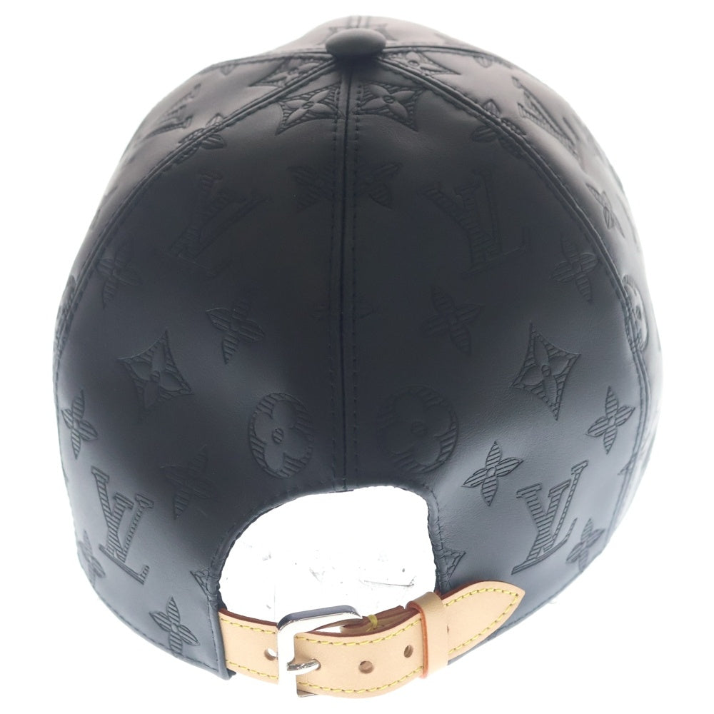 LOUIS VUITTON(ルイヴィトン) モノグラムシャドウ レザーモノグラムキャップ ブラック M76581