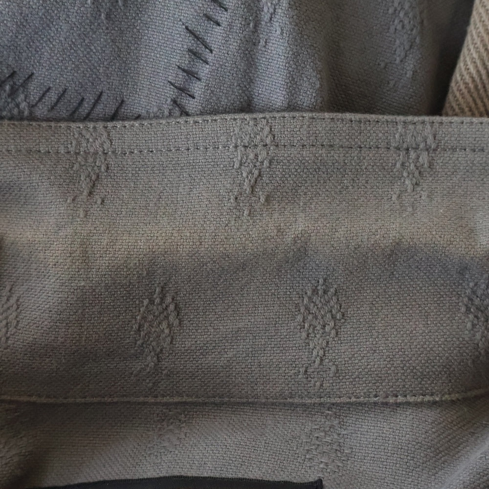 UNDERCOVER(アンダーカバー) 03SS scab期 袖切替デニムジャケット 刺繍ジャケット グレー/ブラウン U243