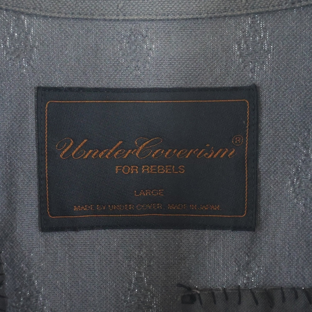 UNDERCOVER(アンダーカバー) 03SS scab期 袖切替デニムジャケット 刺繍ジャケット グレー/ブラウン U243