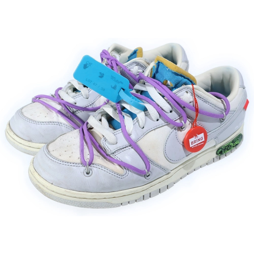 NIKE(ナイキ) ×Off White DUNK LOW オフホワイト ダンク ローカットスニーカー ホワイト US8.5/26.5cm DM1602-125
