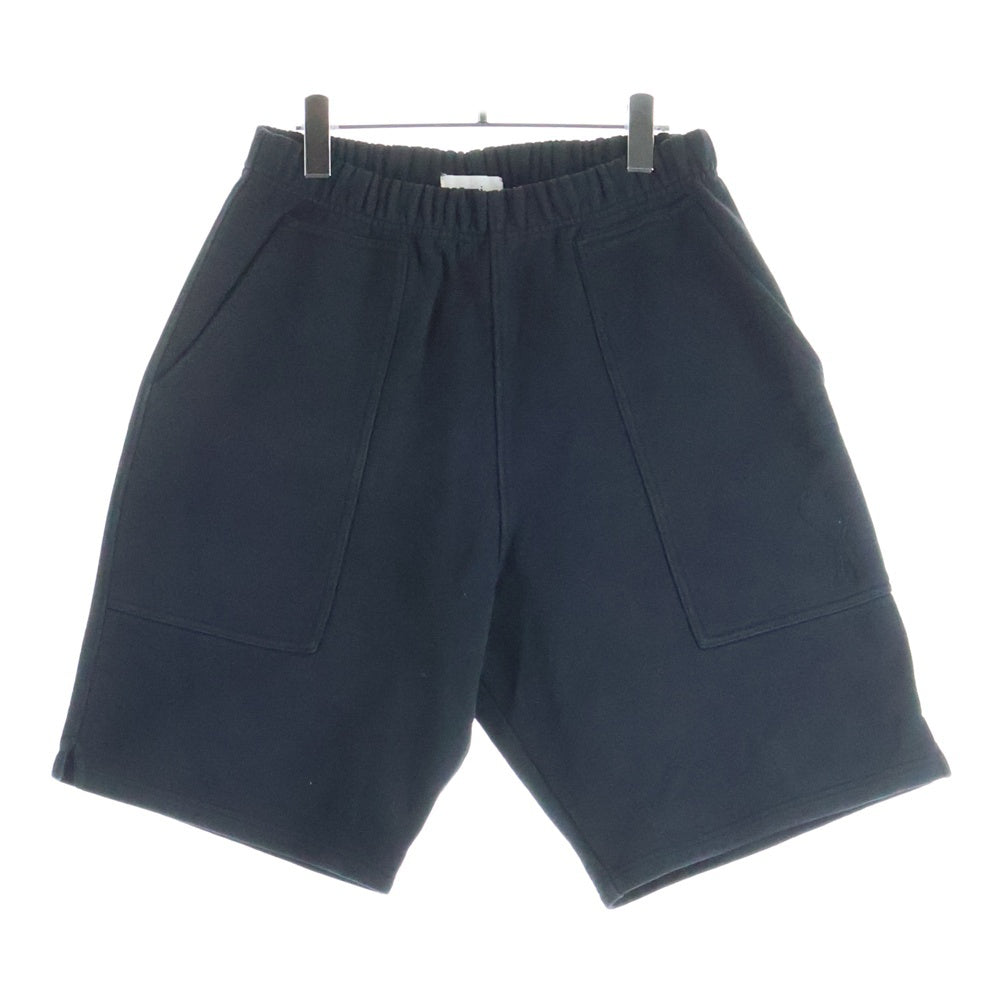 AMI Alexandre Mattiussi(アミアレクサンドルマテュッシ) 21AW Track Short ロゴ刺繍トラックショーツ ハーフパンツ ブラック A21HJ328.747