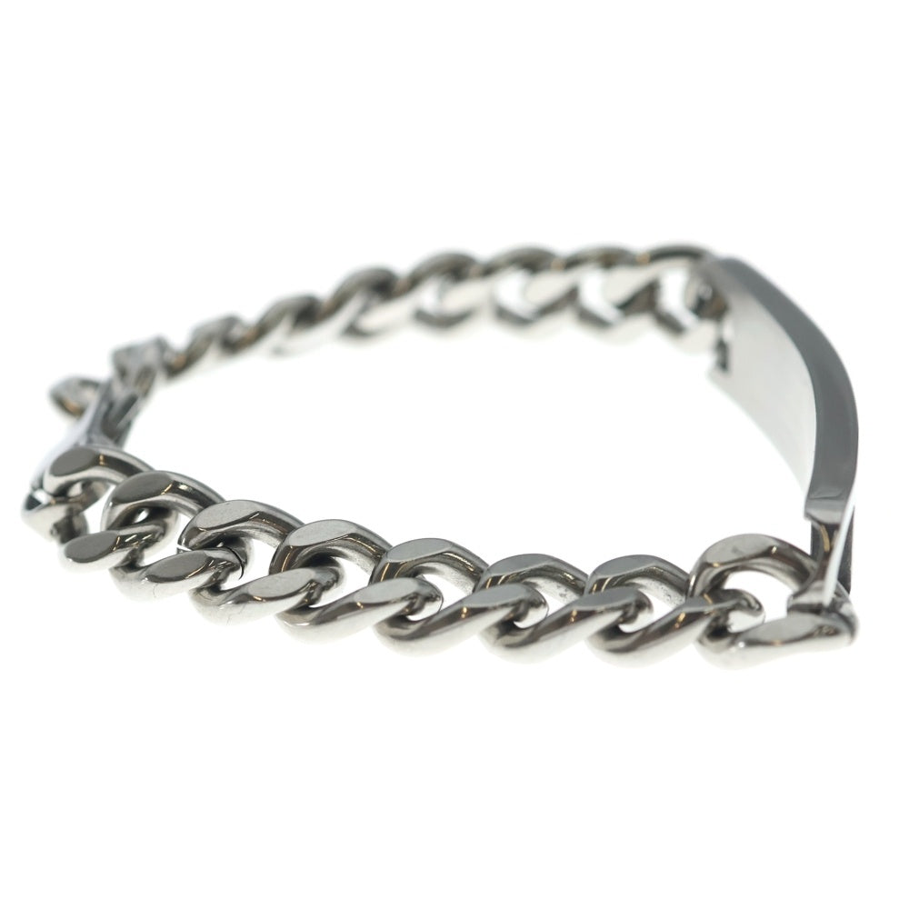 MM6 Maison Margiela(エムエムシックスメゾンマルジェラ) Classic ロゴプレートチェーンブレスレット シルバー