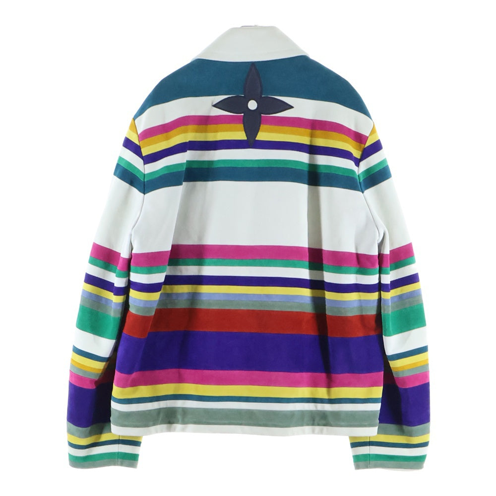 LOUIS VUITTON(ルイヴィトン) 21SS NUBUCK LEATHER INTARSIA ADMIRAL JACKET VIRGIL ABLOH ヴァージル・アブロー期 ヌバック レザー インターシャ アドミラルジャケット レザージャケット