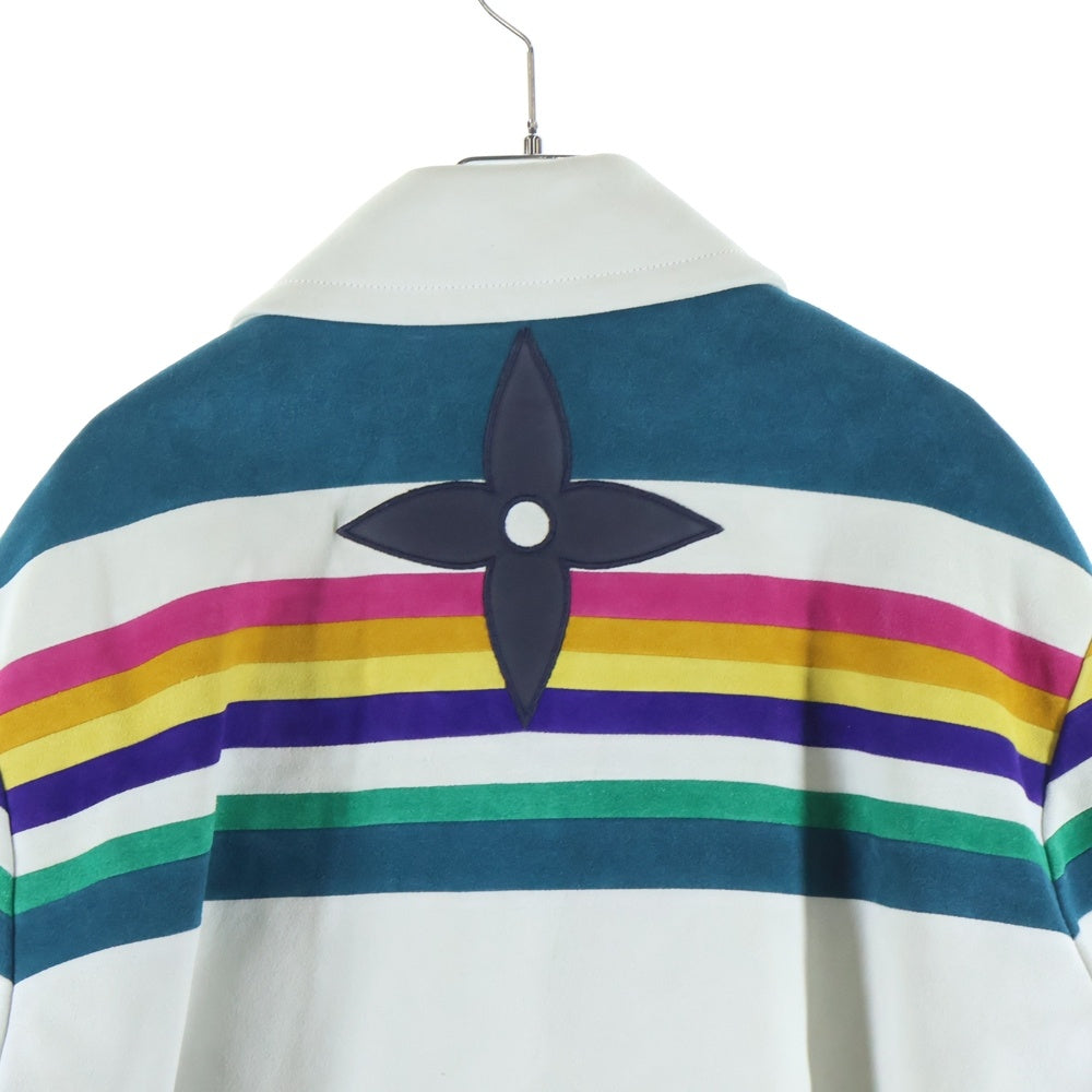 LOUIS VUITTON(ルイヴィトン) 21SS NUBUCK LEATHER INTARSIA ADMIRAL JACKET VIRGIL ABLOH ヴァージル・アブロー期 ヌバック レザー インターシャ アドミラルジャケット レザージャケット