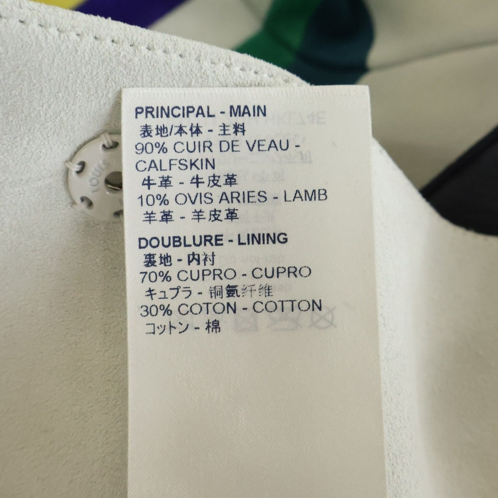 LOUIS VUITTON(ルイヴィトン) 21SS NUBUCK LEATHER INTARSIA ADMIRAL JACKET VIRGIL ABLOH ヴァージル・アブロー期 ヌバック レザー インターシャ アドミラルジャケット レザージャケット