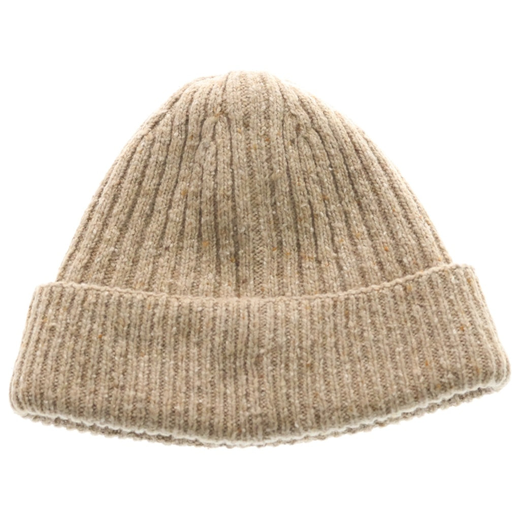 LOEWE(ロエベ) 23AW KNIT BEANIE ロゴ刺繍 ニットビーニー 帽子 ベージュ