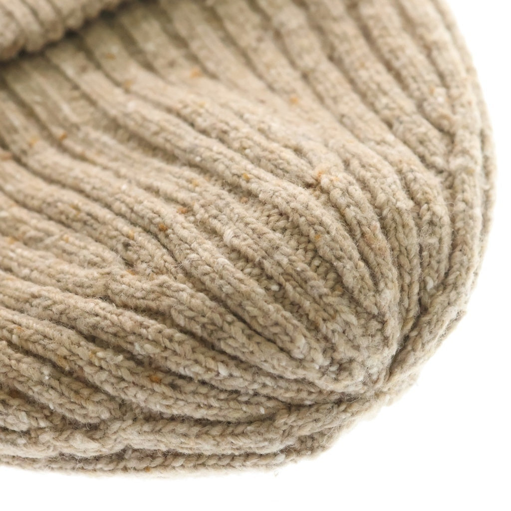 LOEWE(ロエベ) 23AW KNIT BEANIE ロゴ刺繍 ニットビーニー 帽子 ベージュ