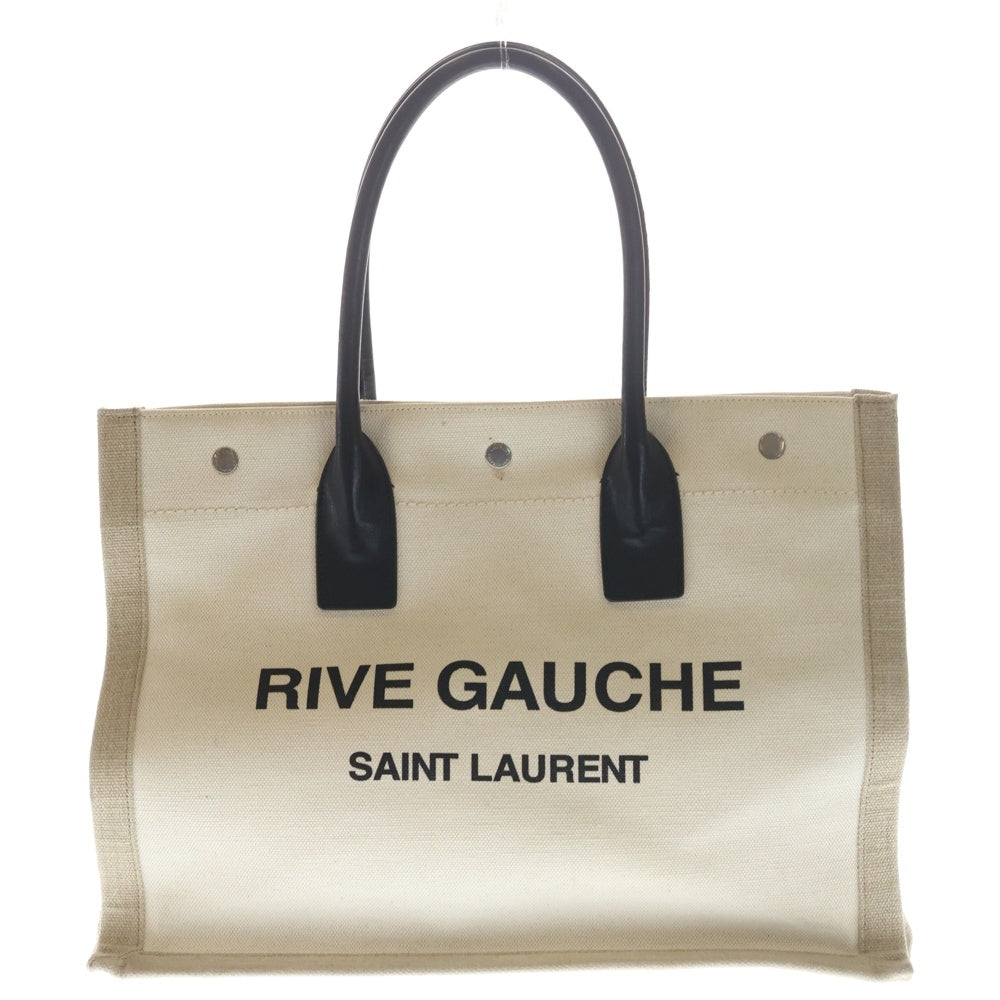 SAINT LAURENT PARIS(サンローランパリ) リヴ・ゴーシュ トートバッグ キャンバス レザー ベージュ 617481 レディース