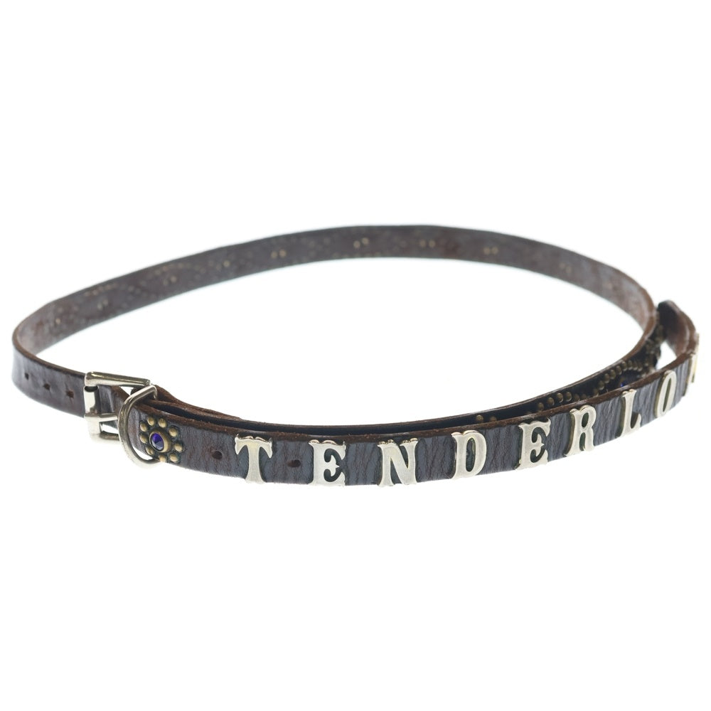 TENDERLOIN(テンダーロイン) ×HTC×PORTER T-STUD BELT エイチーシー ポーター スタッズ ナロー レザー ベルト ブラウン