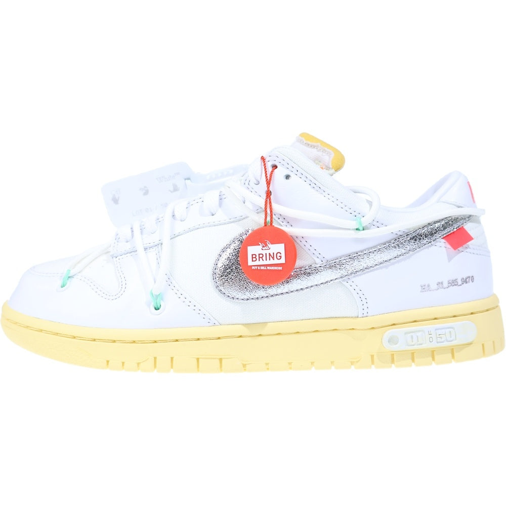 NIKE(ナイキ) ×Off-White Dunk Low 1 of 50 Lot.1 ダンク ロー 1 of 50 ロット1 US9/27cm ホワイト DM1602-127