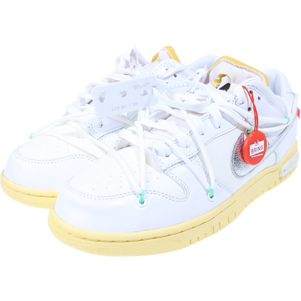 NIKE(ナイキ) ×Off-White Dunk Low 1 of 50 Lot.1 ダンク ロー 1 of 50 ロット1 US9/27cm ホワイト DM1602-127