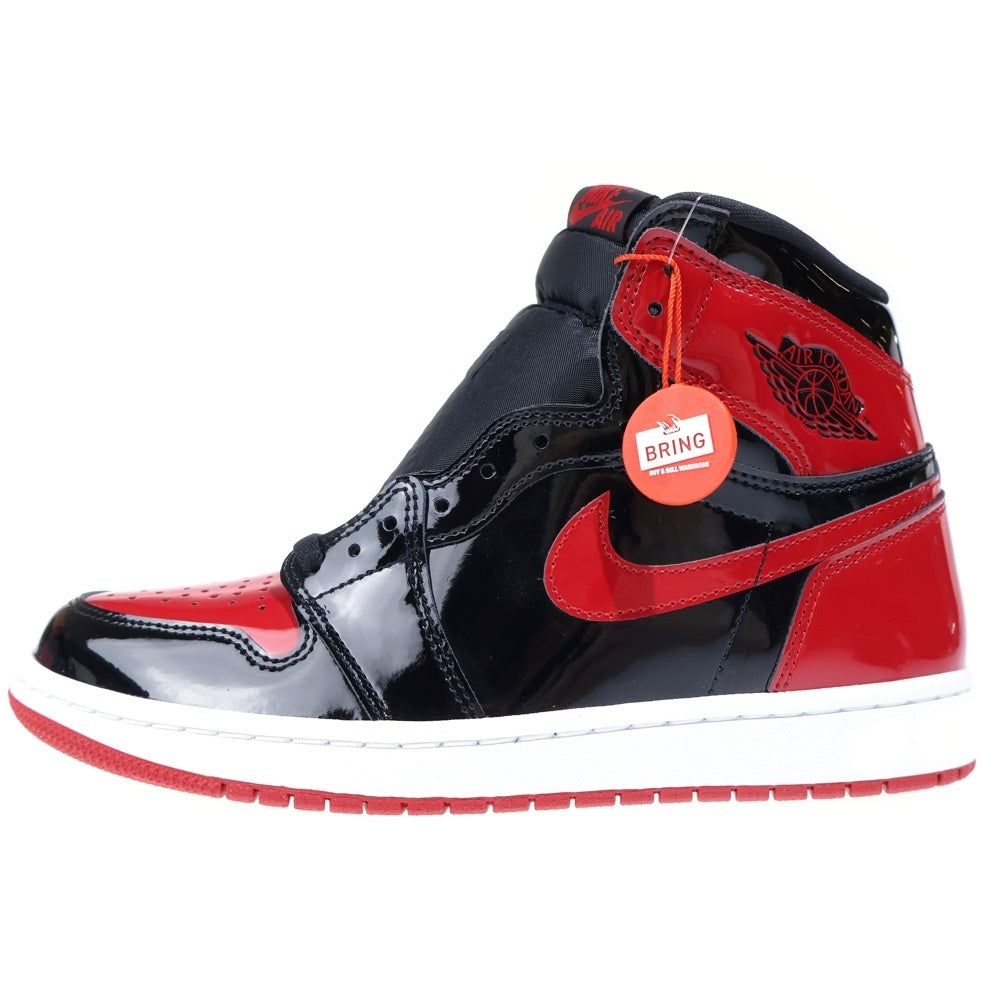 NIKE(ナイキ) AIR JORDAN 1 RETRO HIGH OG PATENT BRED エアジョーダン 1 レトロ パテントブレッド ハイカットスニーカー ブラック/レッド US8.5/26.5cm 555088-063