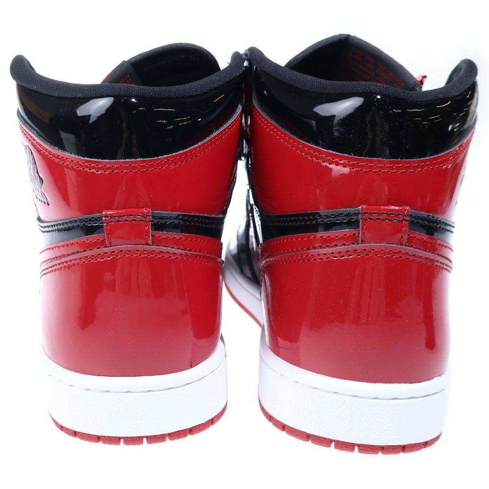 NIKE(ナイキ) AIR JORDAN 1 RETRO HIGH OG PATENT BRED エアジョーダン 1 レトロ パテントブレッド ハイカットスニーカー ブラック/レッド US8.5/26.5cm 555088-063
