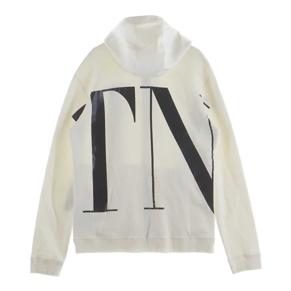 VALENTINO(ヴァレンティノ) VLTN Zip Hoodie フロントロゴプリントジップパーカー フーディー ホワイト QV0MF12L592
