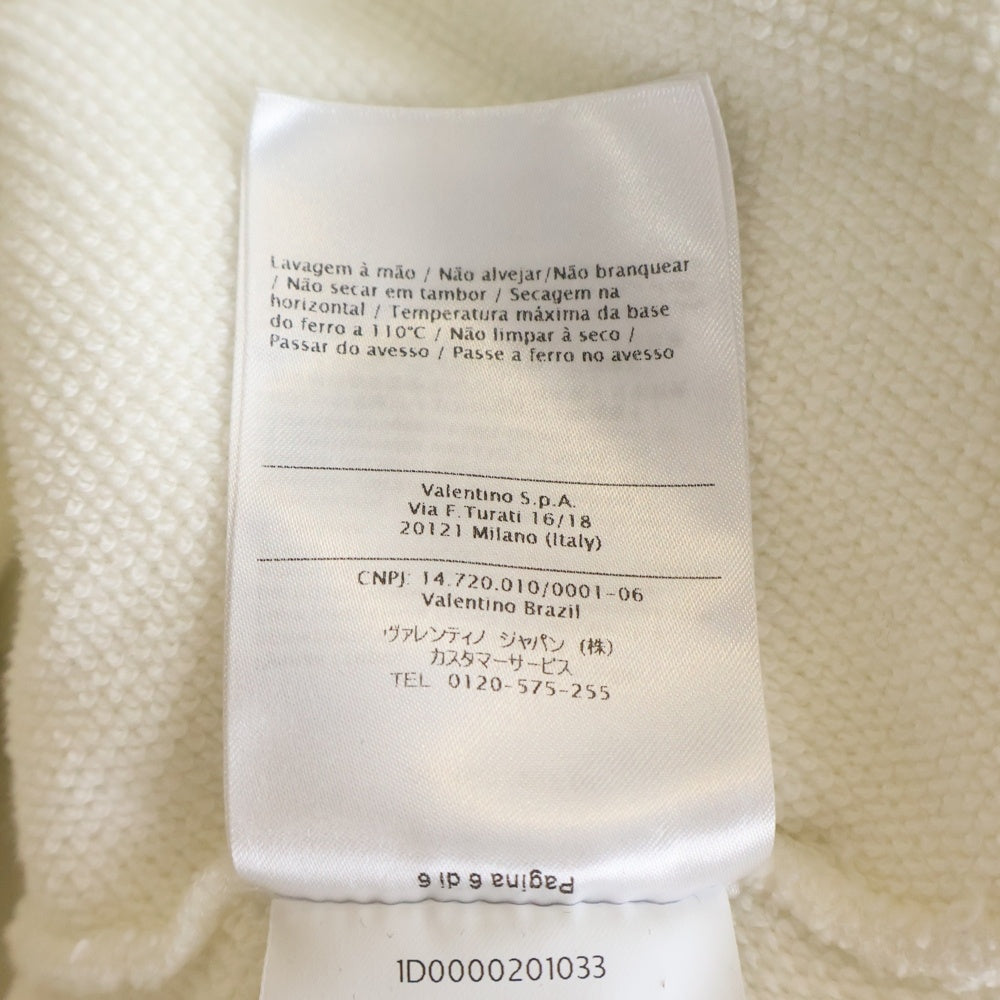 VALENTINO(ヴァレンティノ) VLTN Zip Hoodie フロントロゴプリントジップパーカー フーディー ホワイト QV0MF12L592