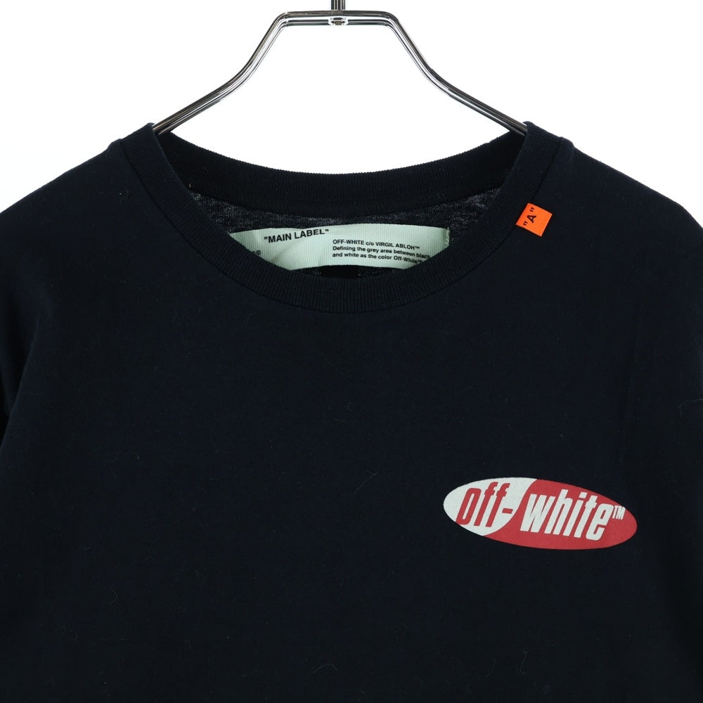 OFF-WHITE(オフホワイト) 19SS バックアロープリント長袖カットソー クルーネックロングスリーブTシャツ ブラック OMAB001S19185006
