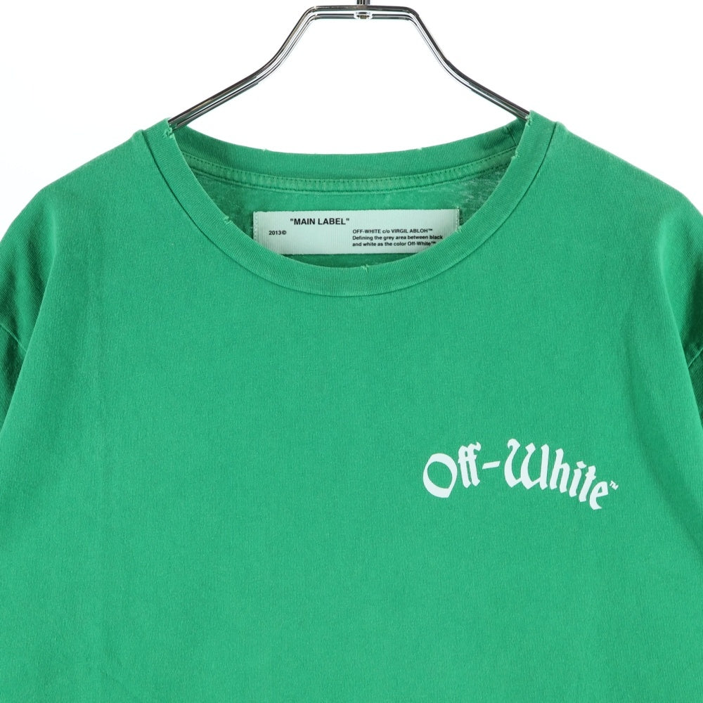 OFF-WHITE(オフホワイト) 19SS バックプリント半袖Tシャツ カットソー グリーン OMAA027R19185025