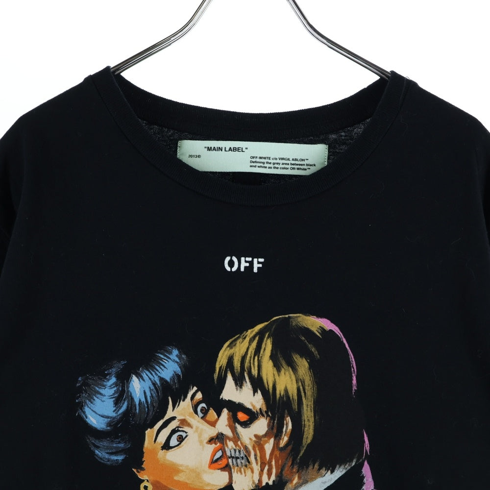 OFF-WHITE(オフホワイト) 19SS KISS SS SLIM TEE グラフィック半袖Tシャツ カットソー ブラック OMAA027R19185003