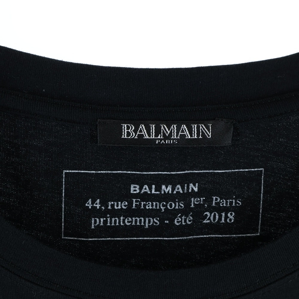 BALMAIN(バルマン) #BALMAIN グラフィックロゴ半袖Tシャツ カットソー ブラック S8H86011159
