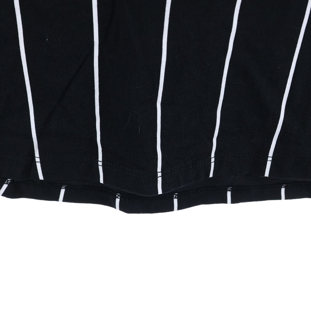 BALMAIN(バルマン) ロゴストライプ ラグランベースボール 半袖Tシャツ カットソー ブラック W8H8171I273