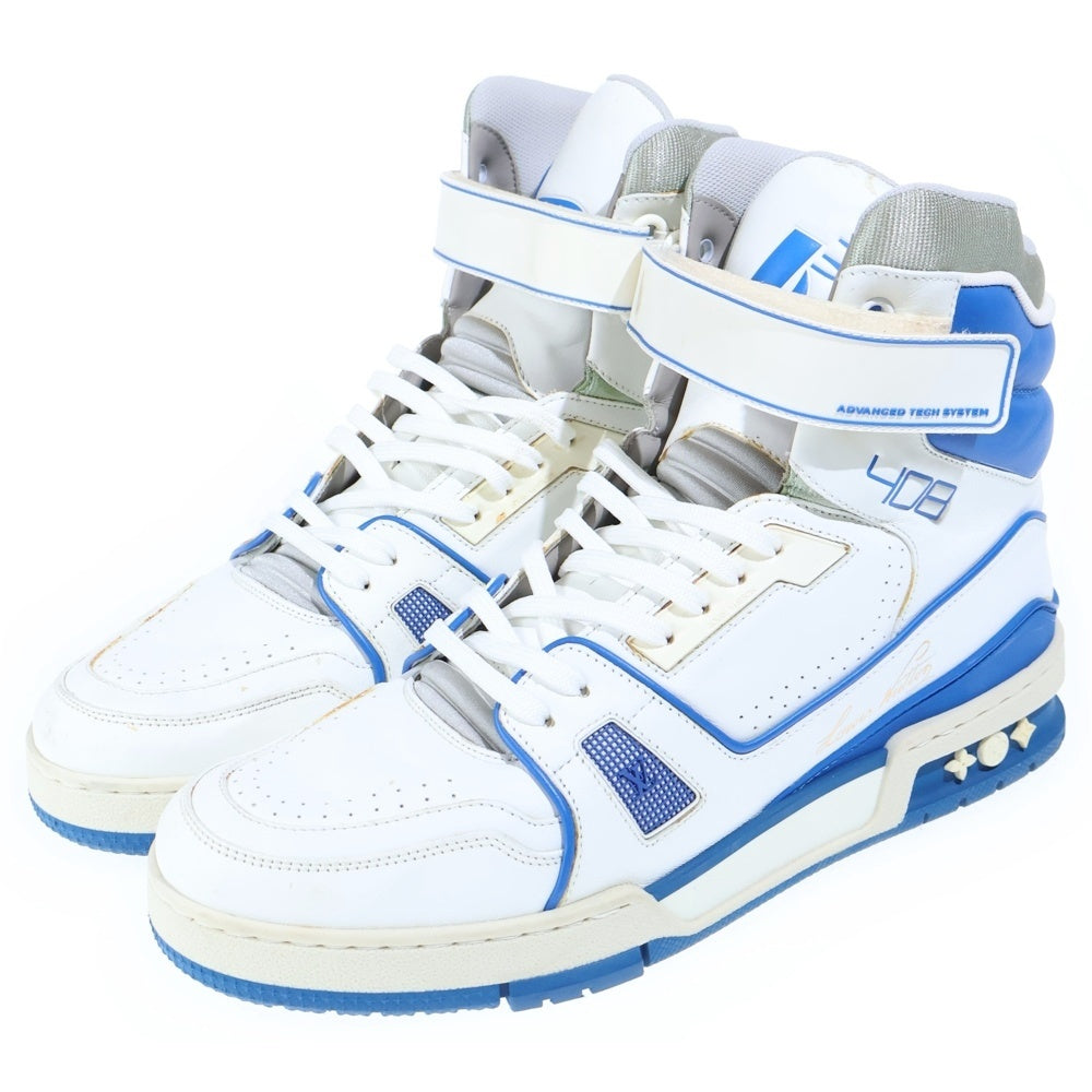 LOUIS VUITTON(ルイヴィトン) 19SS LVトレイナー ライン ハイカットスニーカー ホワイト/ブルー 1A54JA