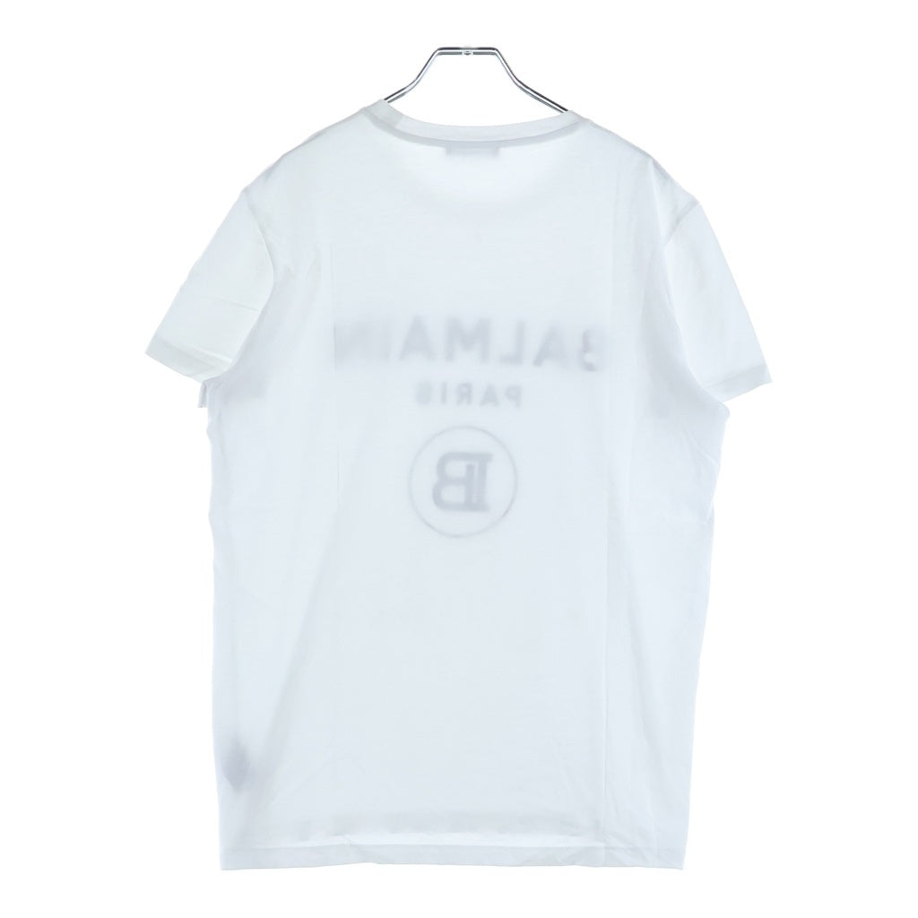 BALMAIN(バルマン) 21AW ロゴプリント半袖Tシャツ カットソー ホワイト SH11601I200