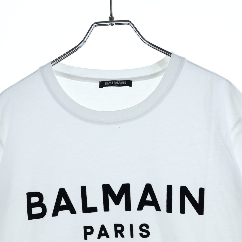 BALMAIN(バルマン) 21AW ロゴプリント半袖Tシャツ カットソー ホワイト SH11601I200