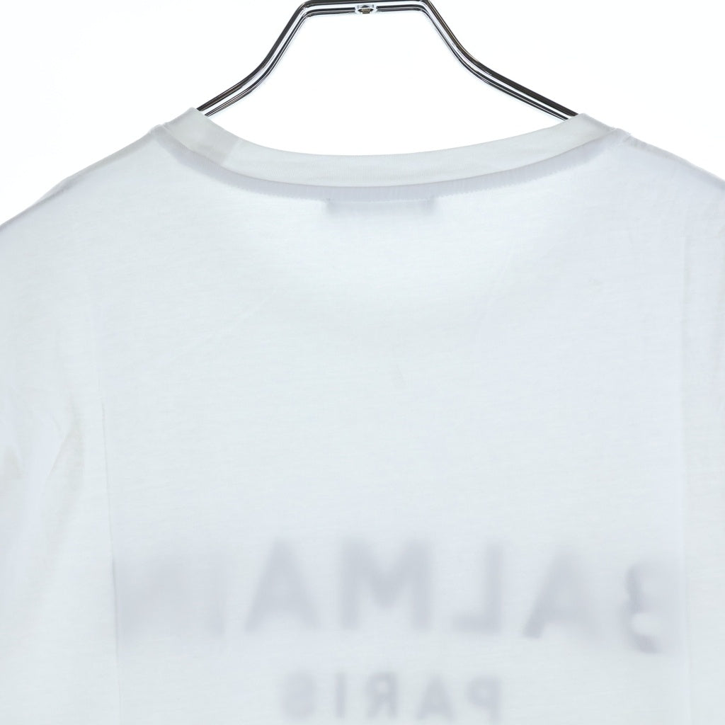 BALMAIN(バルマン) 21AW ロゴプリント半袖Tシャツ カットソー ホワイト SH11601I200