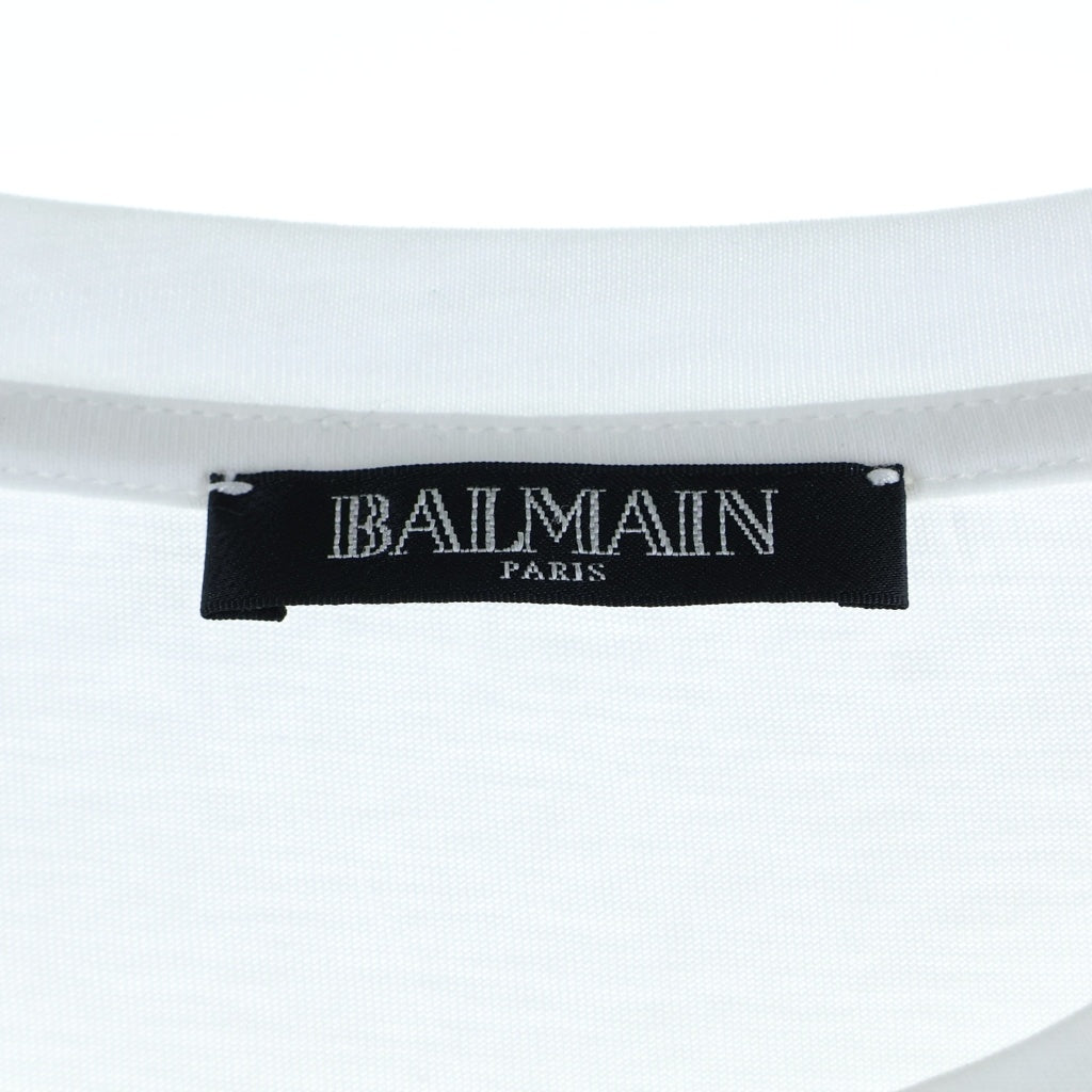 BALMAIN(バルマン) 21AW ロゴプリント半袖Tシャツ カットソー ホワイト SH11601I200