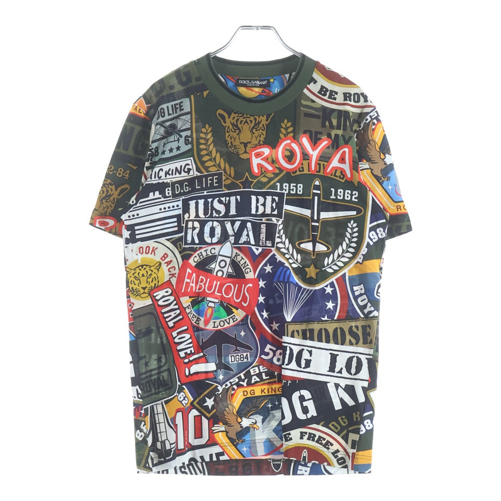 DOLCE & GABBANA(ドルチェアンドガッバーナ) Graphic Print グラフィックプリント半袖Tシャツ カットソー マルチカラー G8JJ2T