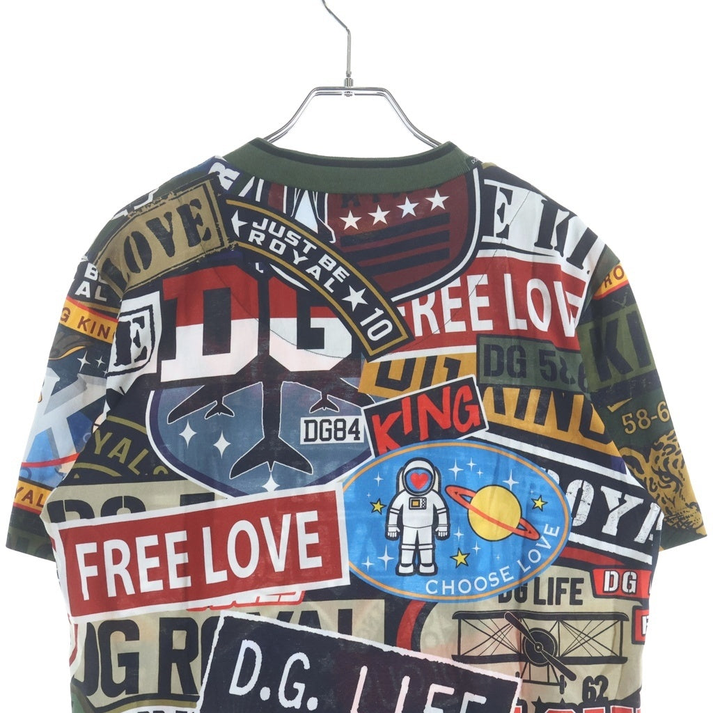 DOLCE & GABBANA(ドルチェアンドガッバーナ) Graphic Print グラフィックプリント半袖Tシャツ カットソー マルチカラー G8JJ2T
