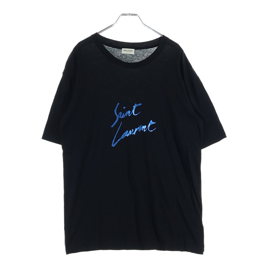 SAINT LAURENT PARIS(サンローランパリ) 19SS ロゴプリント半袖Tシャツ カットソー ブラック 480406