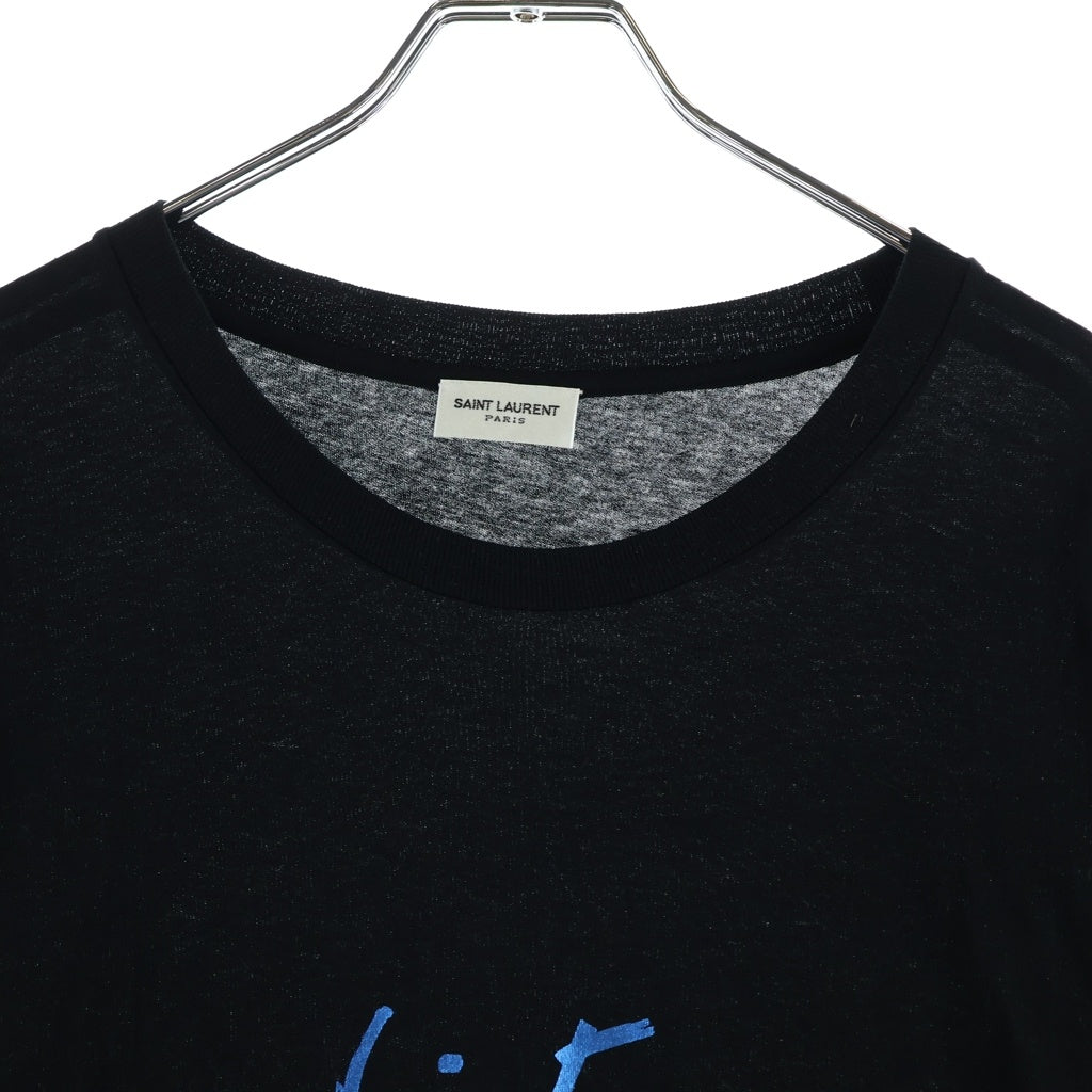 SAINT LAURENT PARIS(サンローランパリ) 19SS ロゴプリント半袖Tシャツ カットソー ブラック 480406