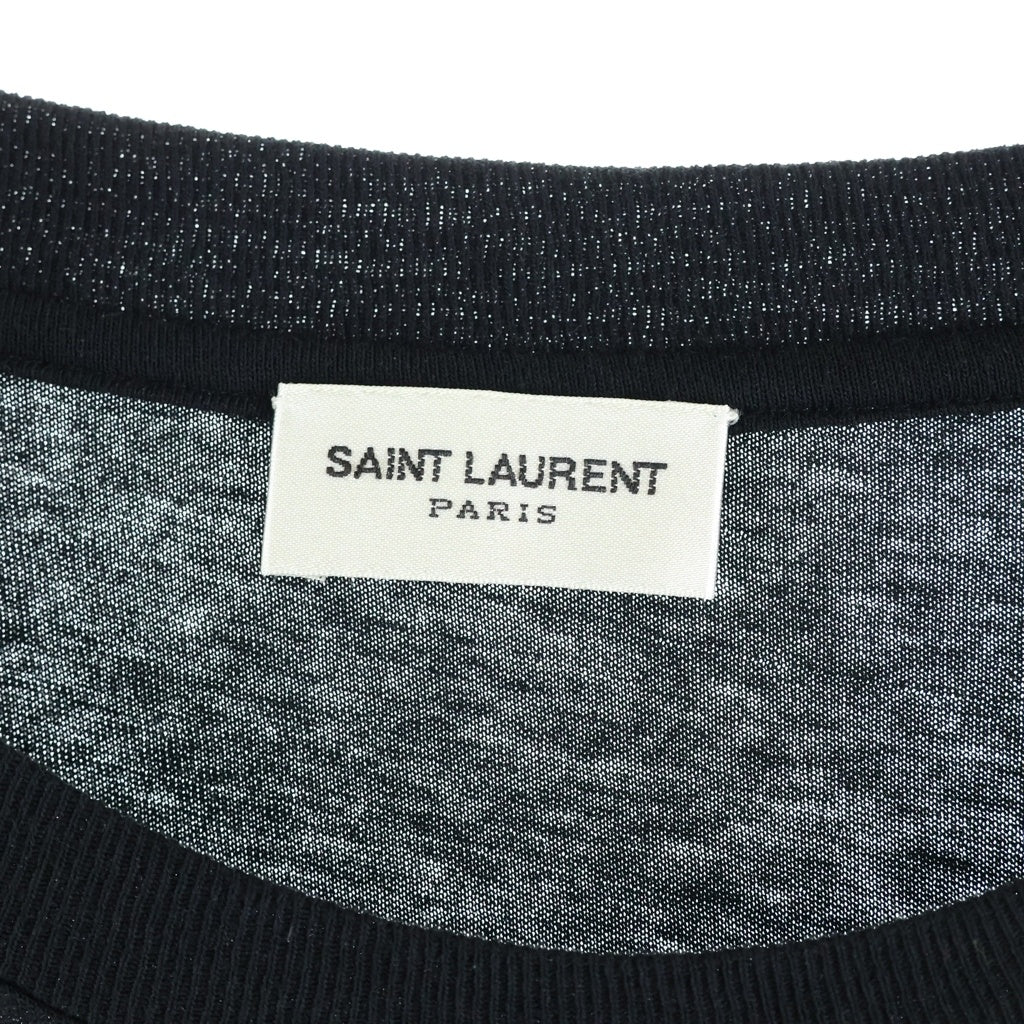 SAINT LAURENT PARIS(サンローランパリ) 19SS ロゴプリント半袖Tシャツ カットソー ブラック 480406