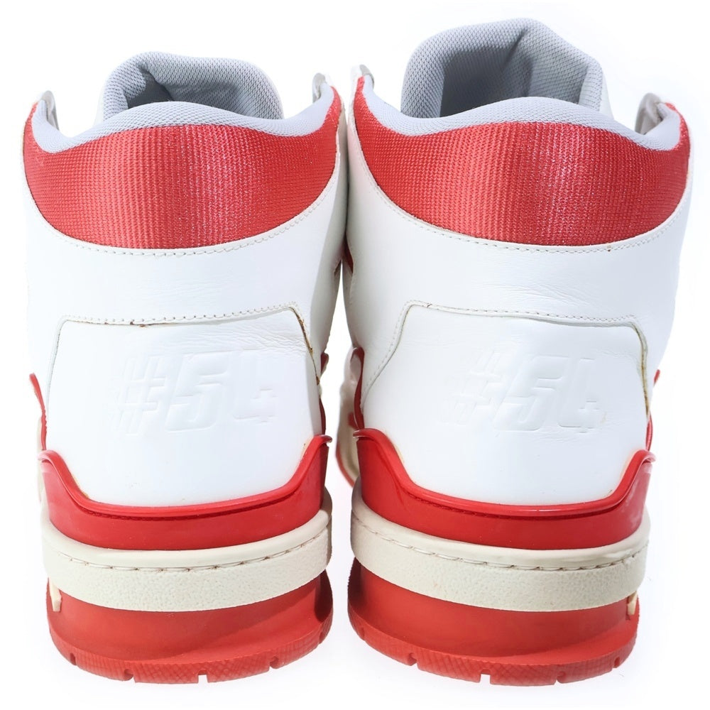 LOUIS VUITTON(ルイヴィトン) 19SS LV Trainer Line LVトレーナーライン レースアップハイカットレザースニーカー レッド/ホワイト