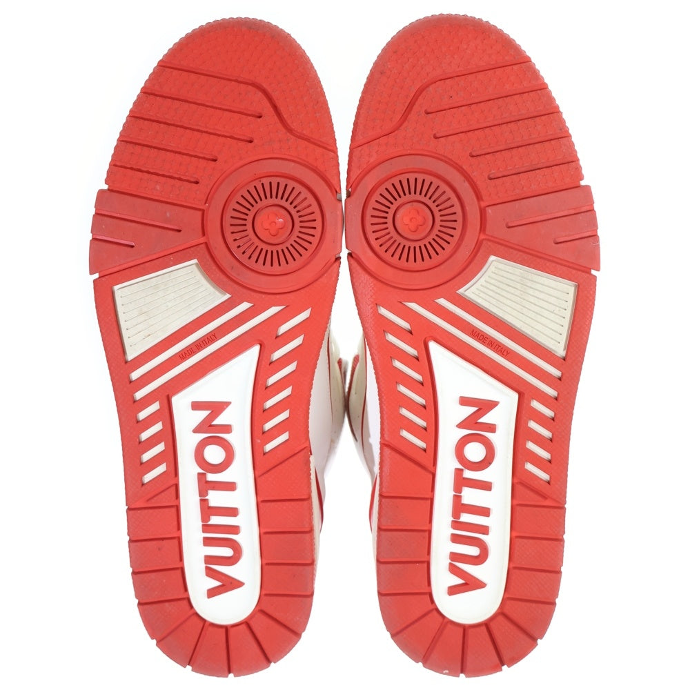 LOUIS VUITTON(ルイヴィトン) 19SS LV Trainer Line LVトレーナーライン レースアップハイカットレザースニーカー レッド/ホワイト