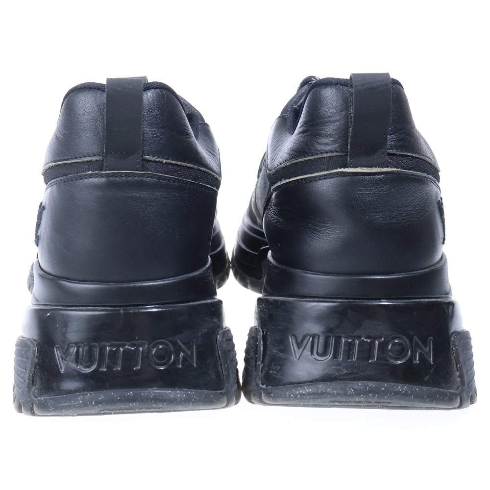 LOUIS VUITTON(ルイヴィトン) 18SS ランアウェイ パルスライン モノグラム エナメルレザー メッシュ ローカットスニーカー ブラック