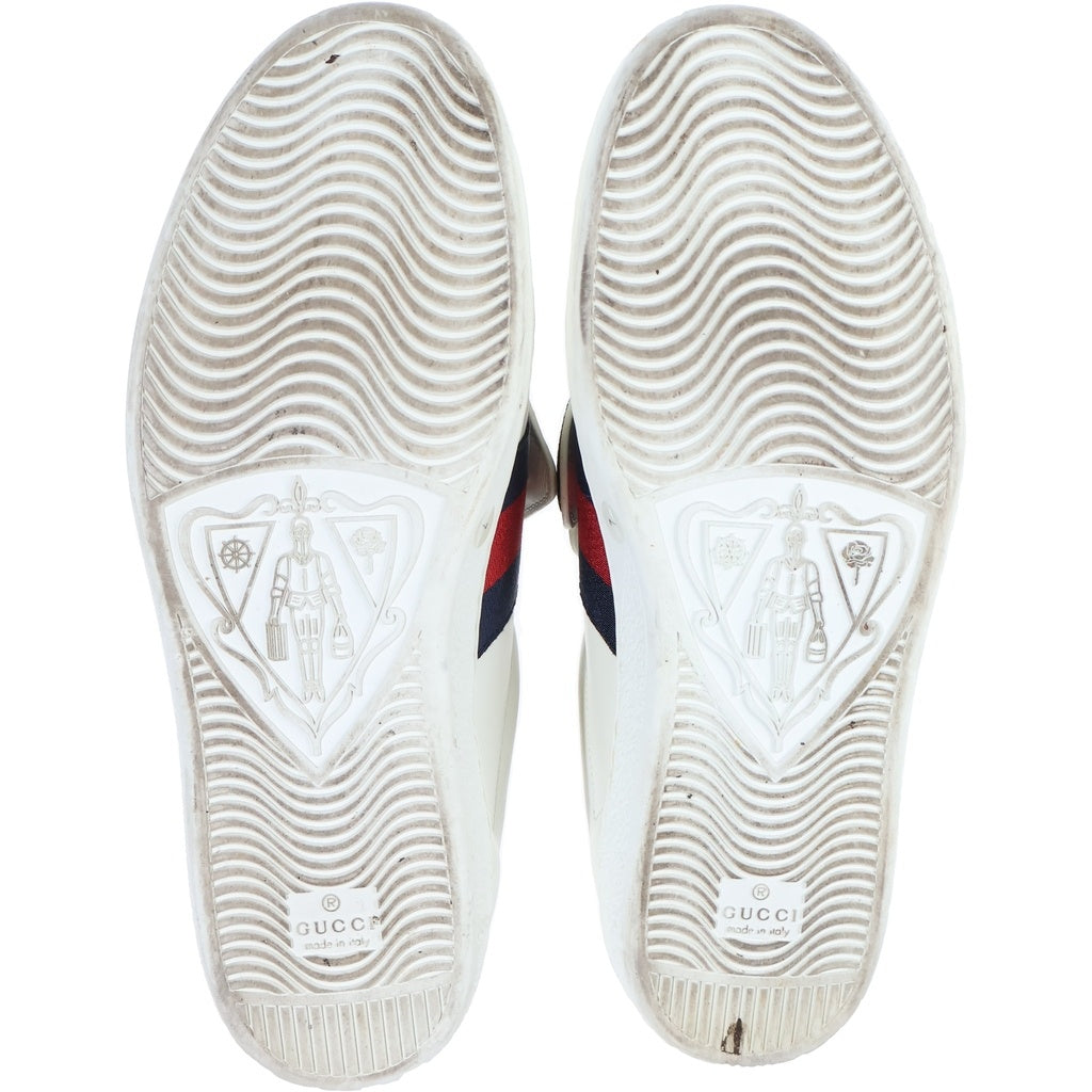 GUCCI(グッチ) BLIND FOR LOVE レザーローカットスニーカー ホワイト/レッド 470012