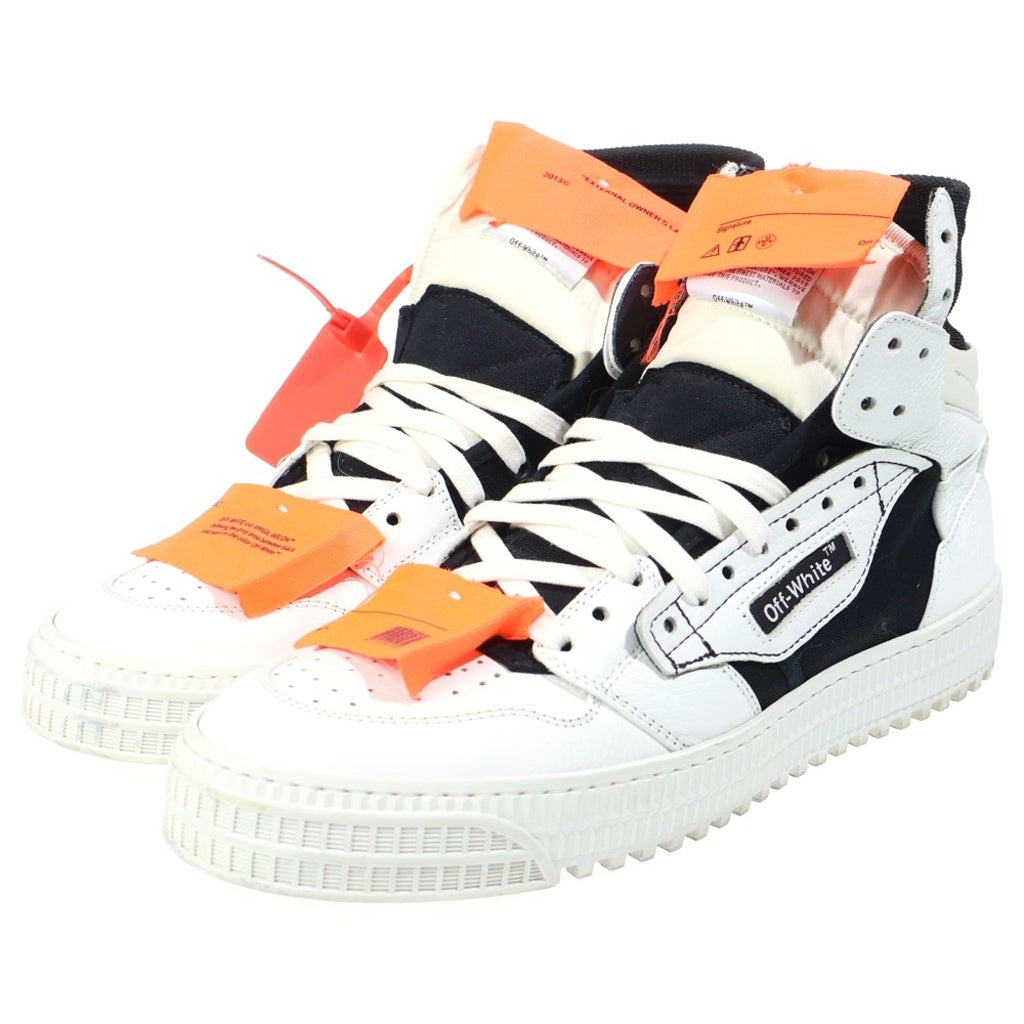 OFF-WHITE(オフホワイト) OFF-Court 3.0 オフコートハイカットスニーカー シューズ ホワイト/オレンジ
